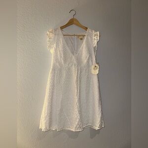 Altar’d State White Eyelet Babydoll Dress